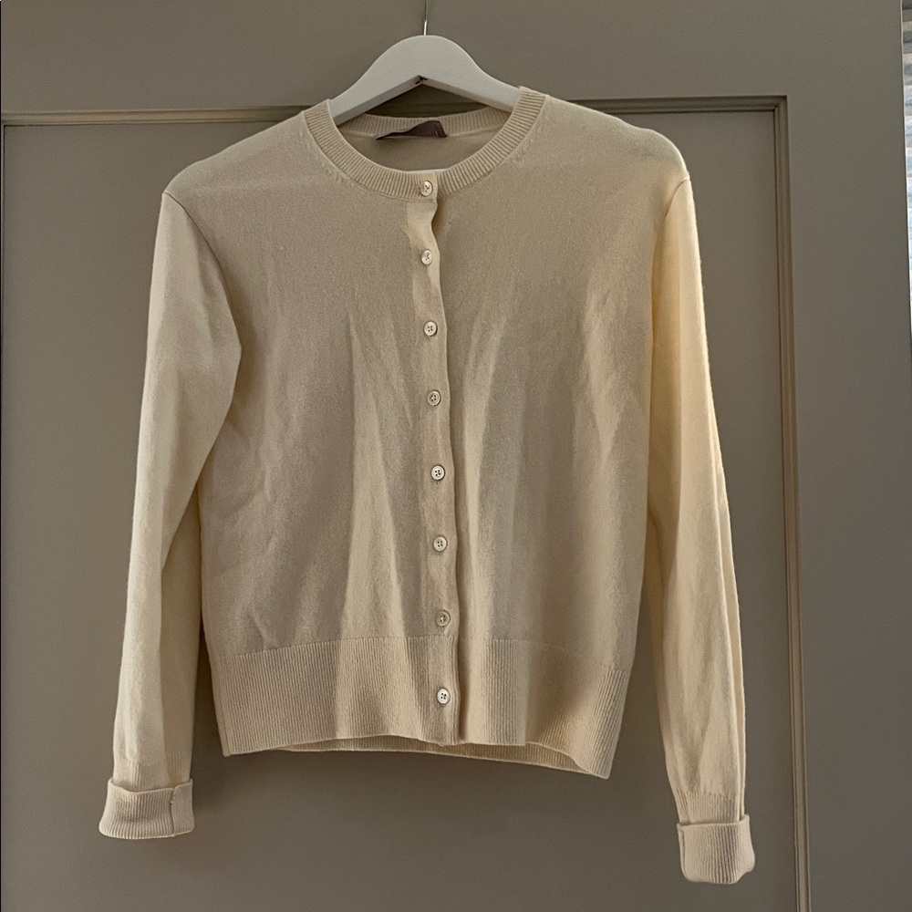 Everlane | The Cashmere Crew Cardigan | Cream | Various